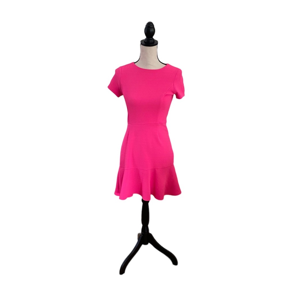 Short Sleeve Ruffle Hem Mini Dress